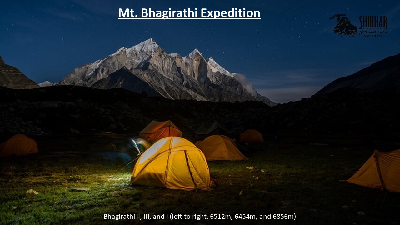 Night View of Mount Bhagirathi - Shikhar Travels